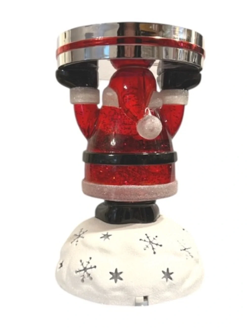 Water Globe Santa Candle Holder - Picture 4 of 5